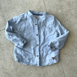 Zara 12/18 month button up top